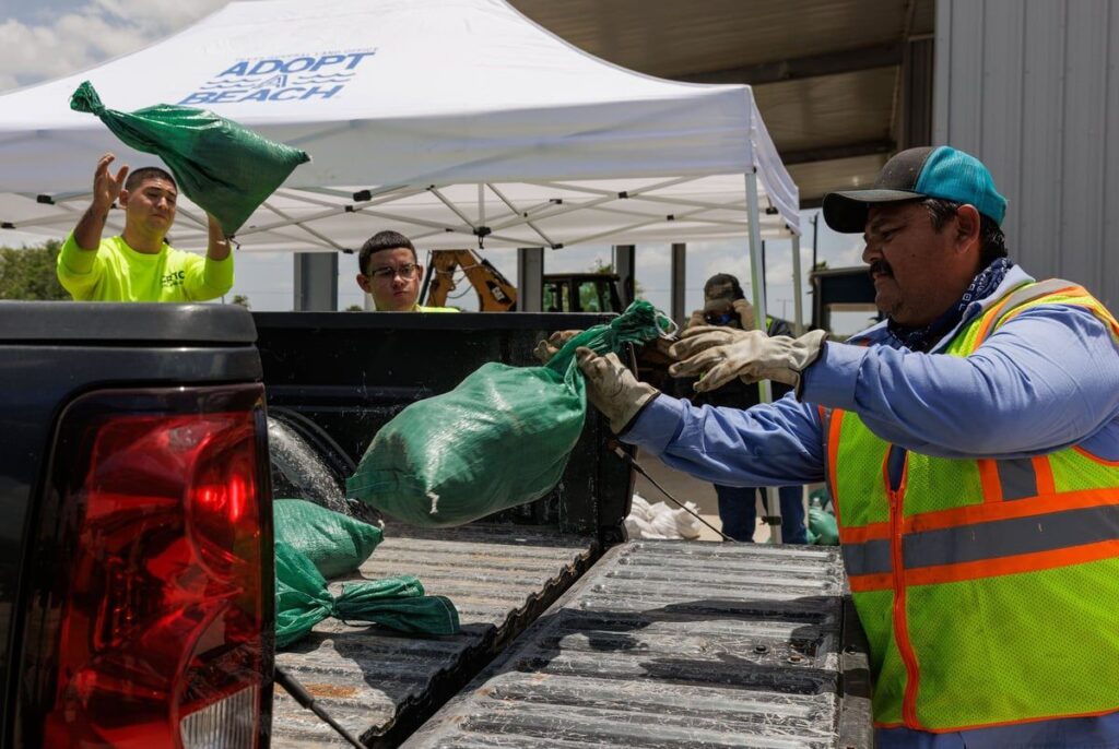 Tropical Storm Beryl is on a path to hit the Texas coast as a hurricane Monday