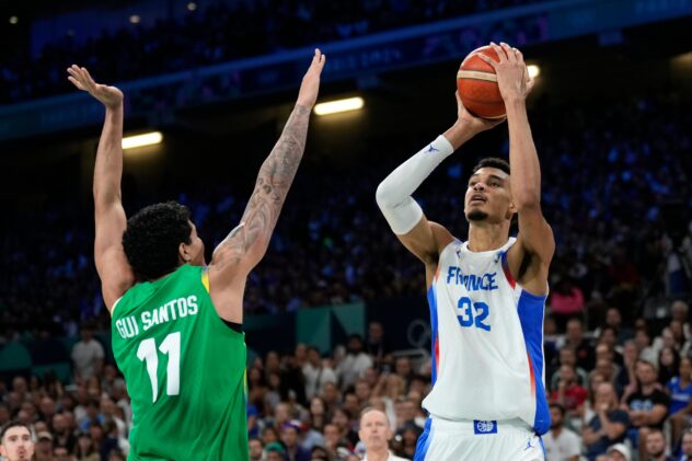 Victor Wembanyama stands tall in France’s opening Olympics match win over Brazil