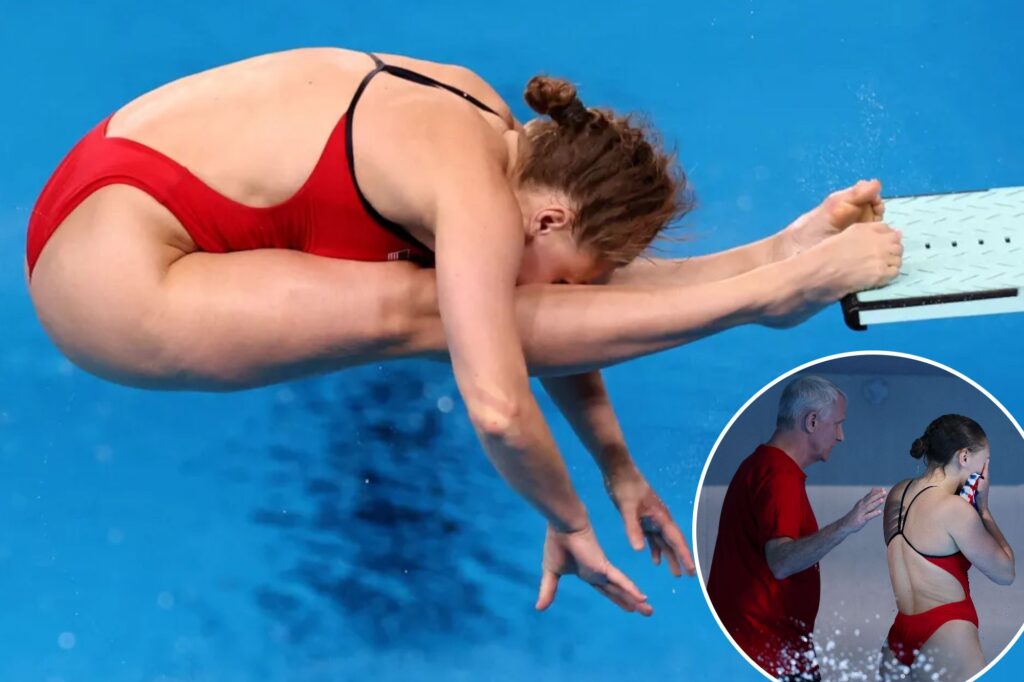 American diver Alison Gibson scores 0.0 after board collision in Olympics nightmare