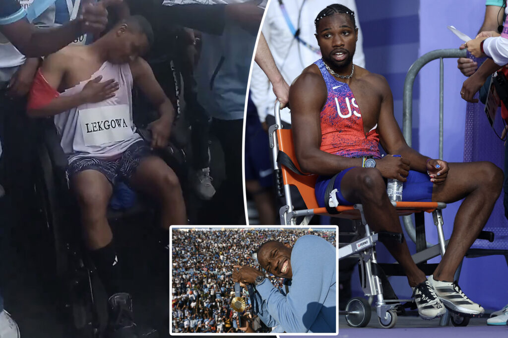 Botswana fans troll Noah Lyles with wheelchair video as they welcome home Olympic gold medalist Letsile Tebogo