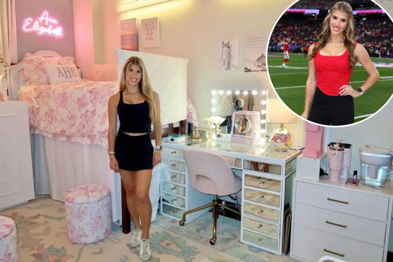 Chiefs heiress Ava Hunt’s lavish SMU dorm room revealed in new photos