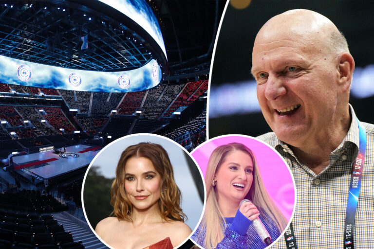 Clippers chairman Steve Ballmer sets bash for team’s new LA arena with Meghan Trainor, Sophia Bush and more stars
