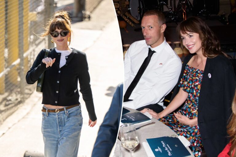 Dakota Johnson shoots down Chris Martin breakup report: ‘Happily together’