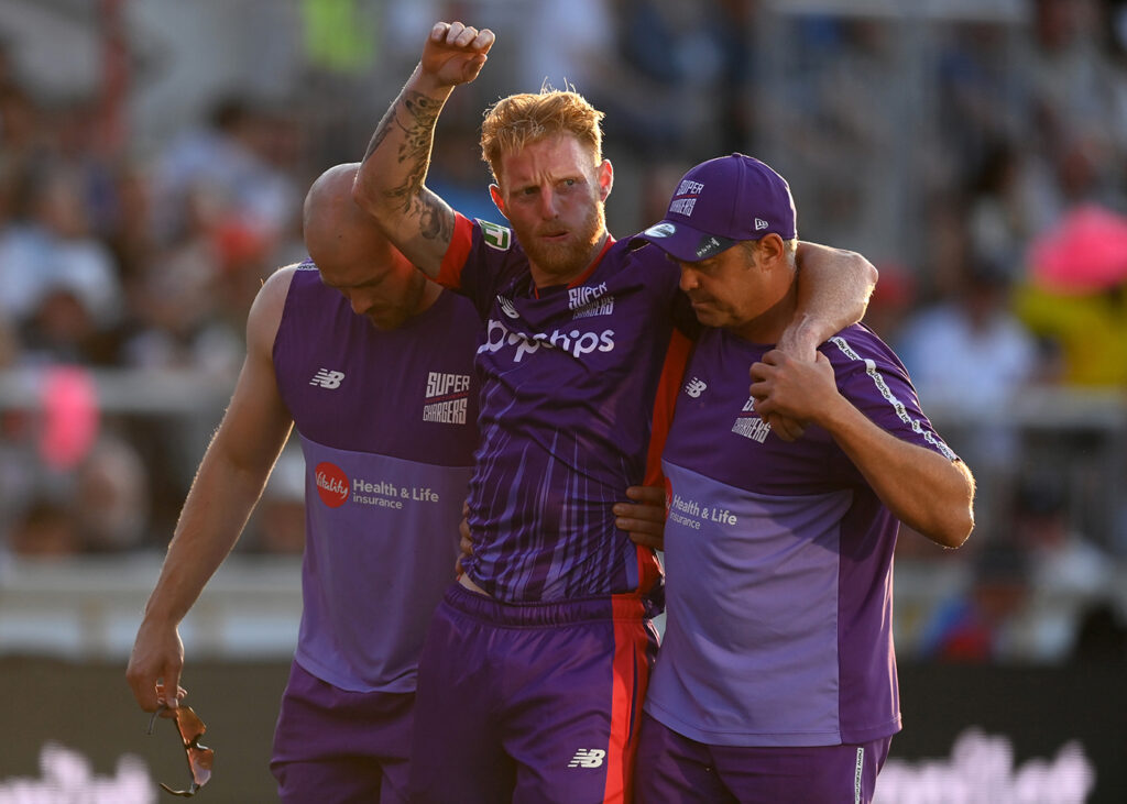 England wait for scan results after Ben Stokes injures hamstring in the Hundred