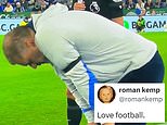 Fans brutally mock Ange Postecoglou as Tottenham boss is left doubled over in despair after host of missed chances see his side slip up in 1-1 draw at newly-promoted Leicester