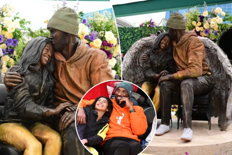 Lakers unveil statue of Kobe Bryant with daughter Gianna that honors ‘Girl Dad’ bond