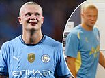 Man City Erling Haaland jokingly scolds reporters after they fail to welcome the Norwegian superstar to pre-season press conference