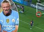 Man City fans moan Erling Haaland was 'ROBBED of a goal' during pre-season clash with Barcelona after he appears to score - but there is no goal-line technology to confirm it!