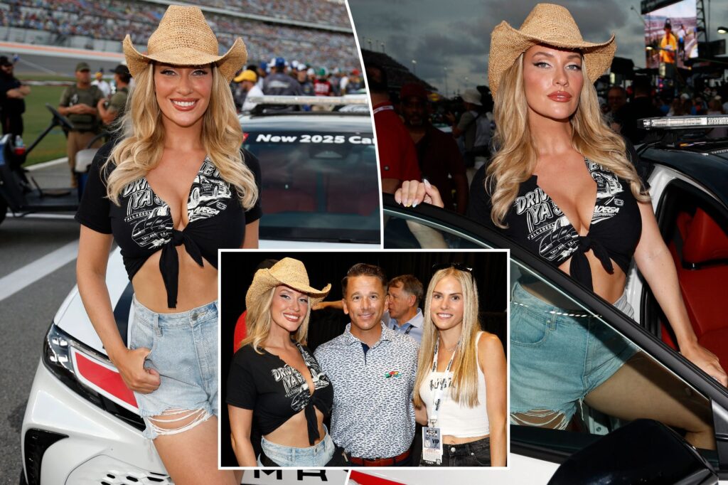 Paige Spiranac mingles with Olympian during memorable NASCAR outing