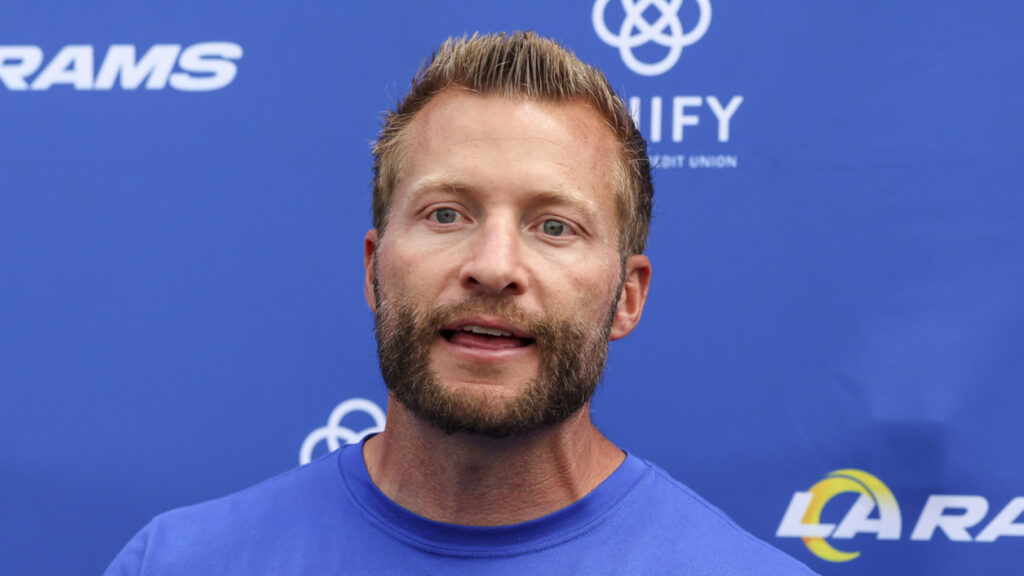 Rams HC Sean McVay doesn't sound thrilled with NFL's new kickoff rule