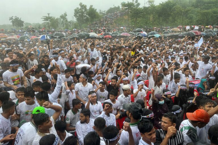 Rohingya refugees mark the anniversary of their exodus and demand a safe return to Myanmar