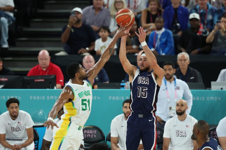 Team USA gets its fourth different leading scorer in trouncing of Brazil, 122-87