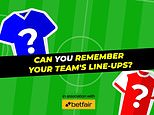 TEAMSHEET: Test yourself in Mail Sport's football memory game... Man City shocked Man United to win 6-1 at Old Trafford in 2011, but can YOU remember the visiting team from their emphatic victory?