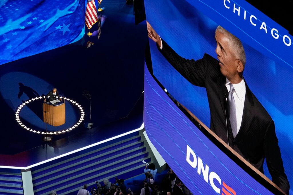 The Latest: Day 2 of the DNC features the Obamas and second gentleman Doug Emhoff