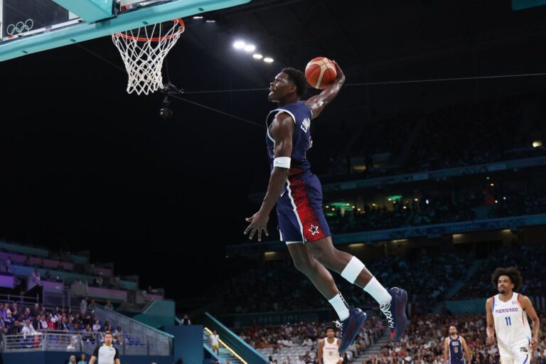 US defeats Puerto Rico 104-83 and clinches top seed in Olympics knockout round