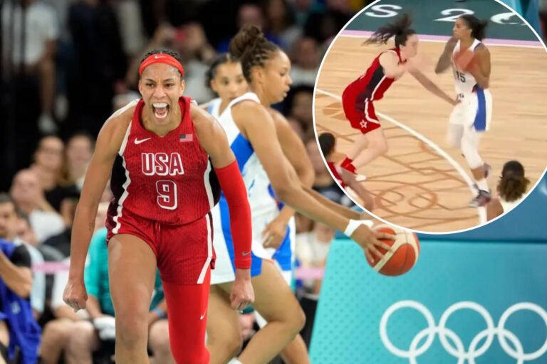 USA women’s basketball survives France scare to win record eighth straight Olympic gold medal