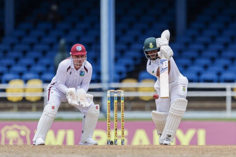 Warrican's late strikes keep WI in contest after fifties from Bavuma and de Zorzi