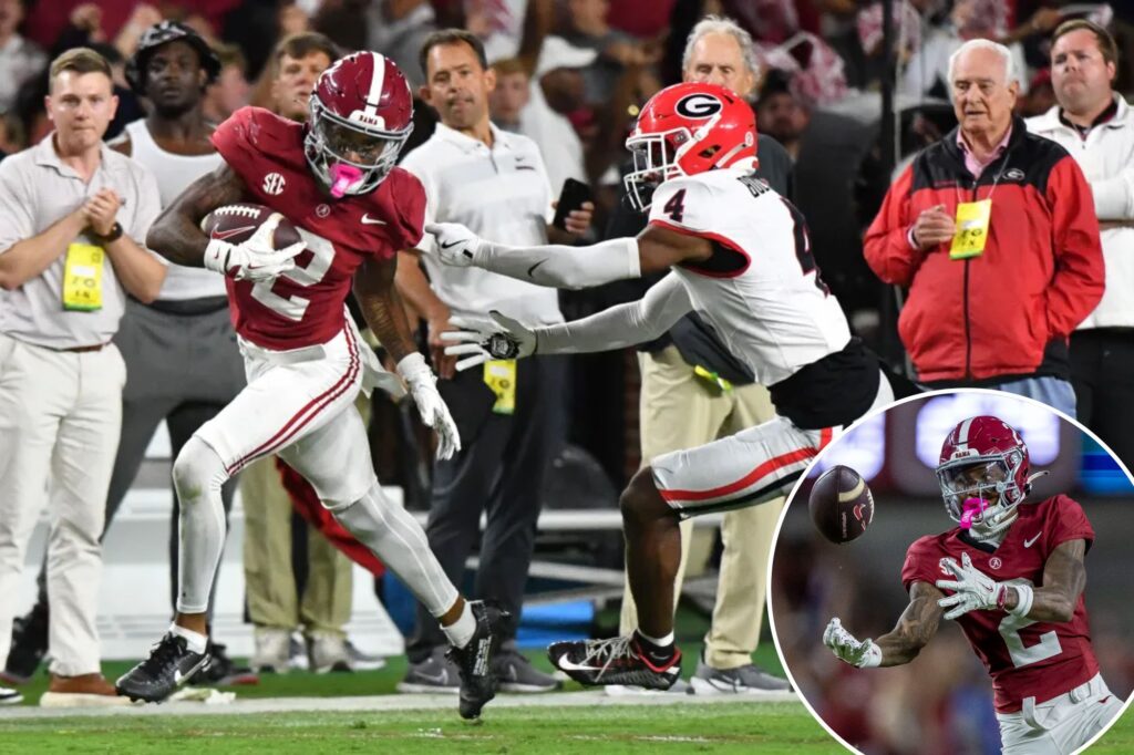Alabama fends off Georgia in thriller thanks to star 17-year-old receiver