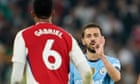 Bernardo Silva takes Arsenal trophy swipe as he criticises opponents' defensive tactics – video