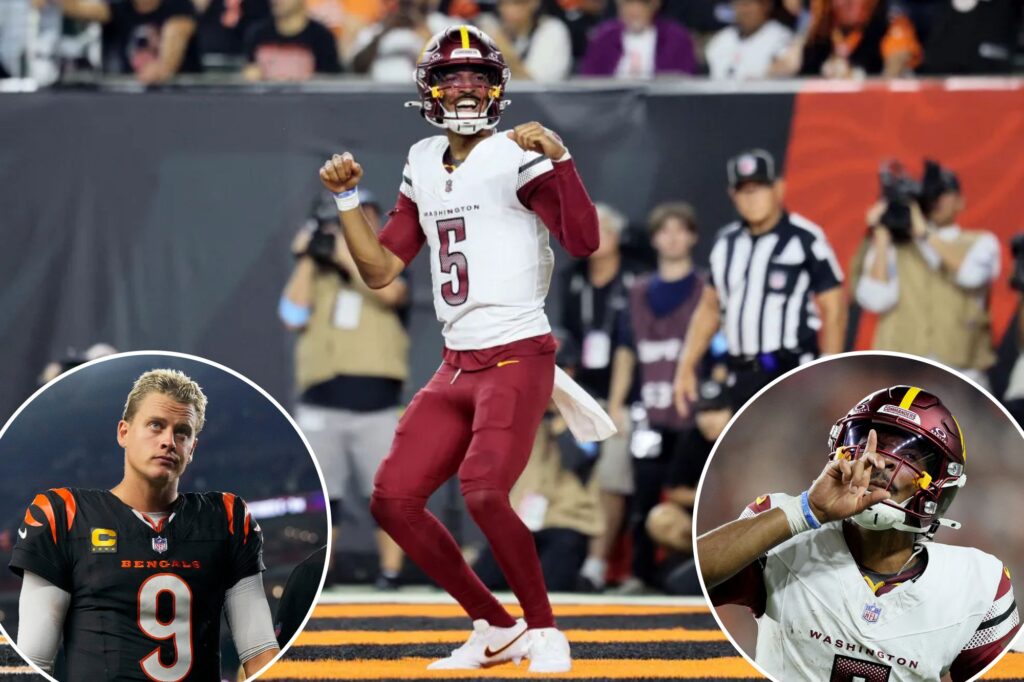 Commanders’ Jayden Daniels puts on record-breaking show to outduel Joe Burrow, Bengals