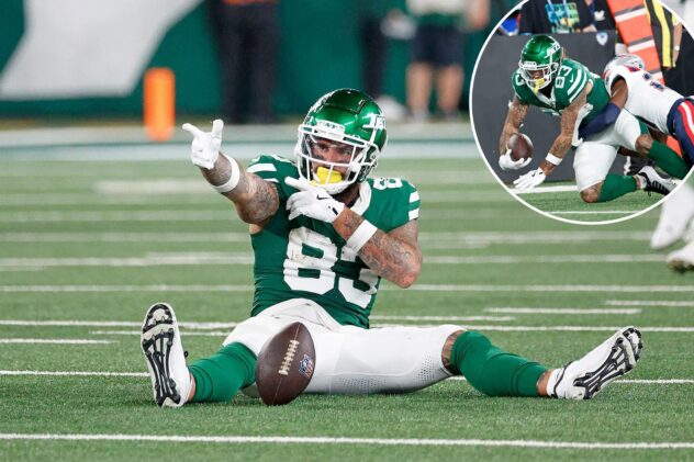 Jets’ Tyler Conklin snaps out of early-season funk with big game in win over Patriots