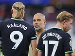 Kevin De Bruyne says Erling Haaland is the greatest in the box he has ever played with after star striker netted another hat-trick against West Ham