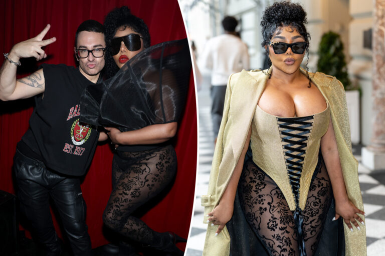 Lil’ Kim arrives late to Christian Siriano’s NYFW show, but glamorously steals the spotlight