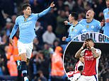 Manchester City 2-2 Arsenal: John Stones' 98th-minute equaliser keeps Premier League champions top after thrilling draw against 10-man Gunners