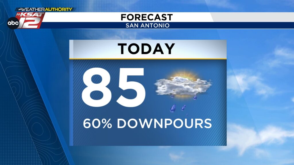 Passing downpours again today, minor flooding possible