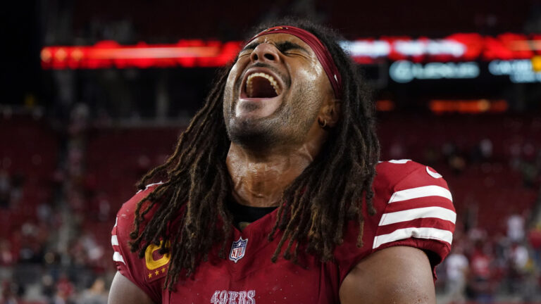 Rams QB Matthew Stafford struggles to describe 49ers LB Fred Warner with one word
