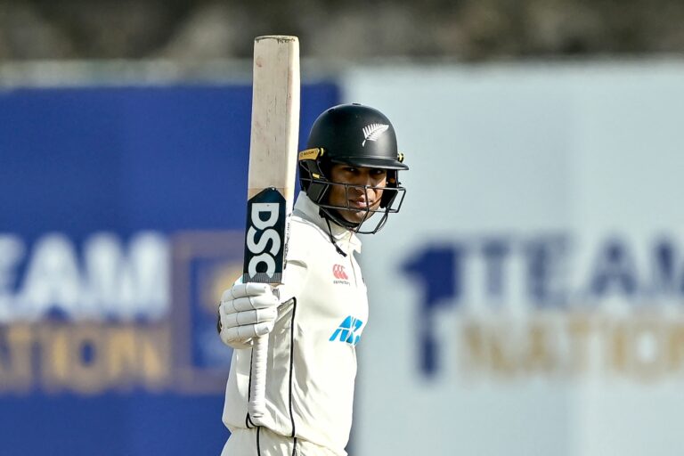 Ravindra wages lone battle with Sri Lanka two wickets away from victory