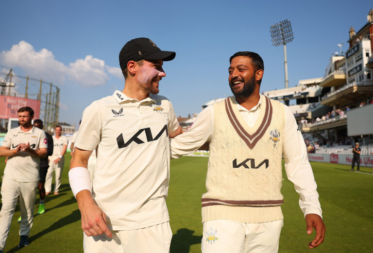 Surrey move to brink of Championship three-peat after crushing Durham