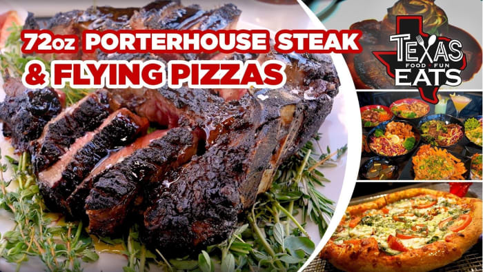Texas Eats: 72-ounce Porterhouse steak, flying pizzas, French brunch bites & spicy noodle bowls
