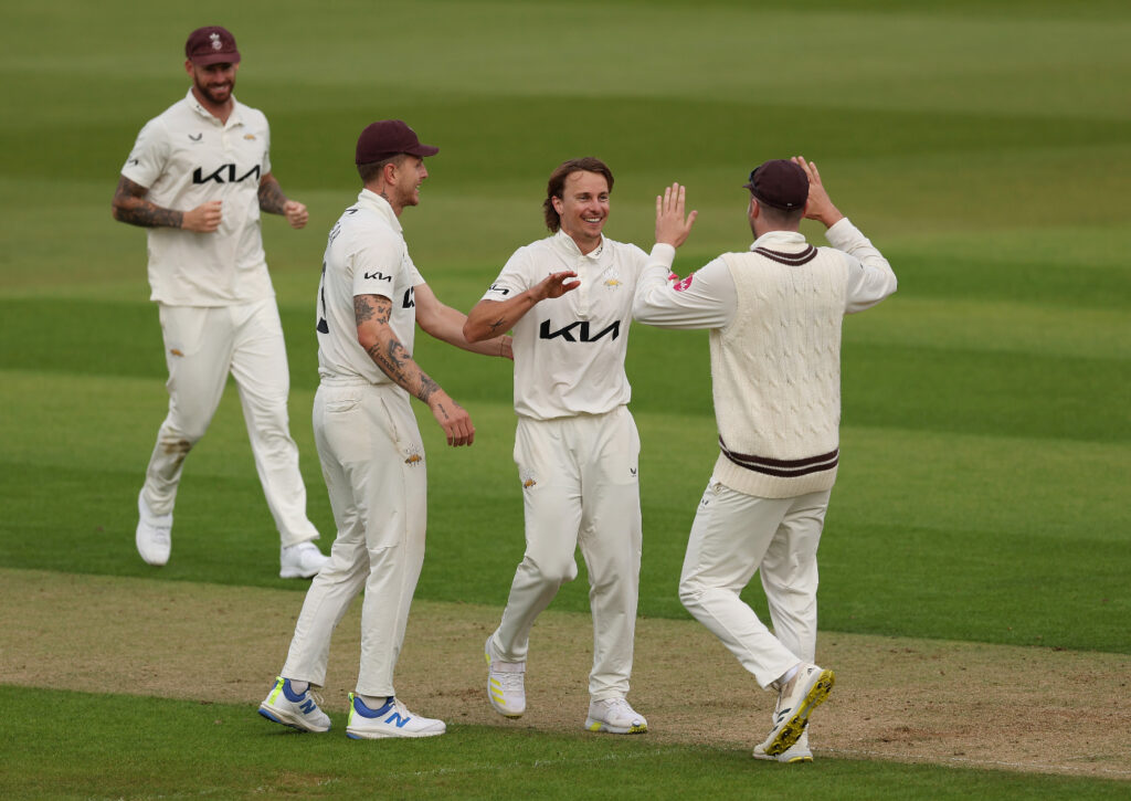 Worrall, Burns give Surrey edge despite Ackermann grit