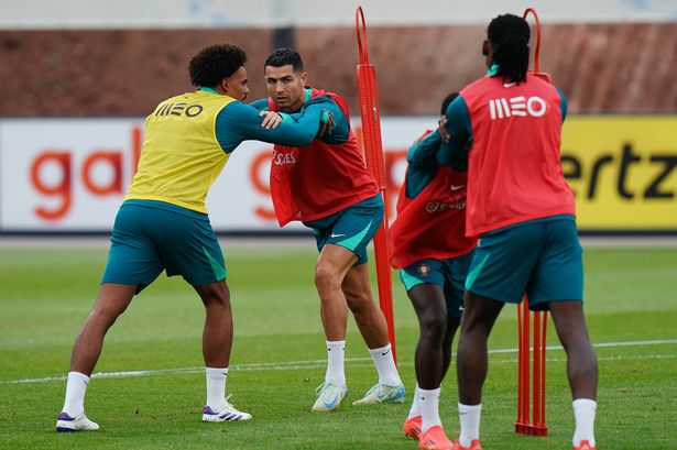 Cristiano Ronaldo and Chelsea star moment spotted in Portugal training