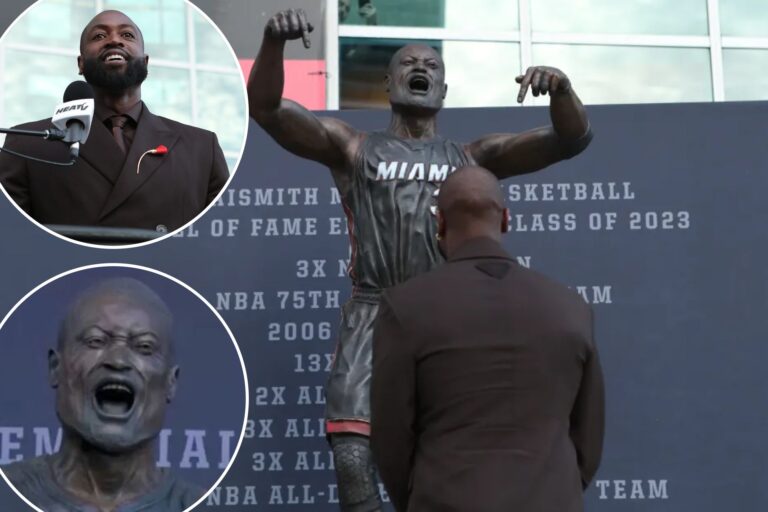 Fans roast Dwyane Wade statue after Heat unveiling: ‘Who the hell is this?’