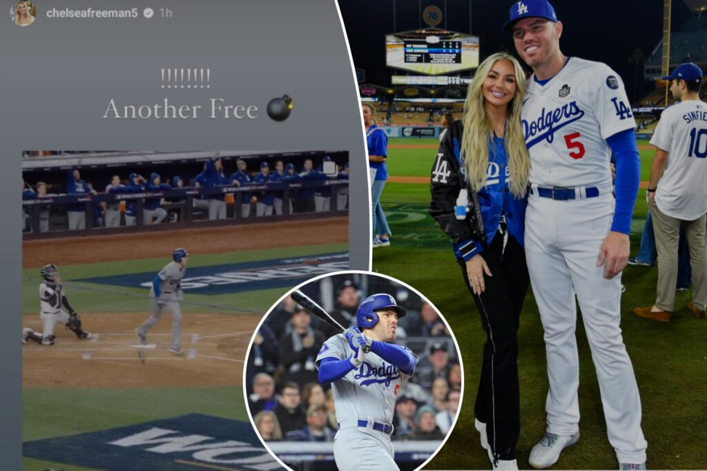 Freddie Freeman’s wife celebrates Dodgers star’s historic World Series home run