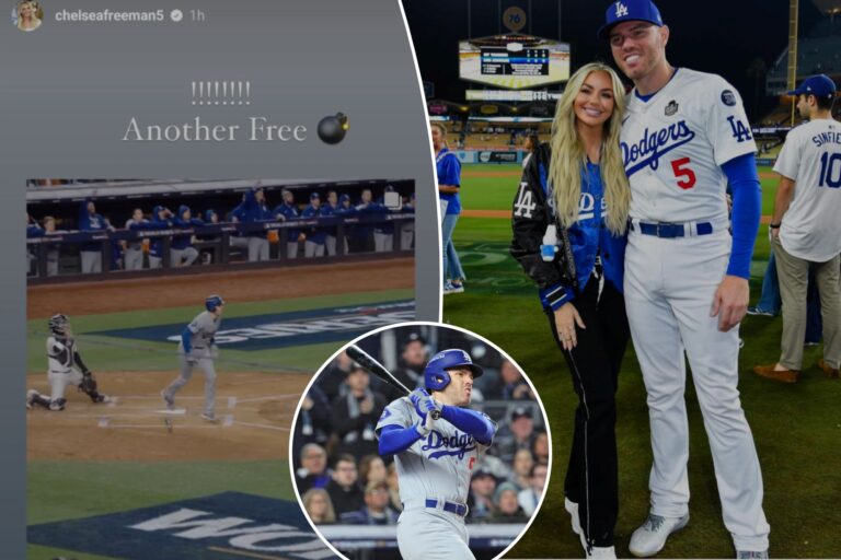 Freddie Freeman’s wife celebrates Dodgers star’s historic World Series home run