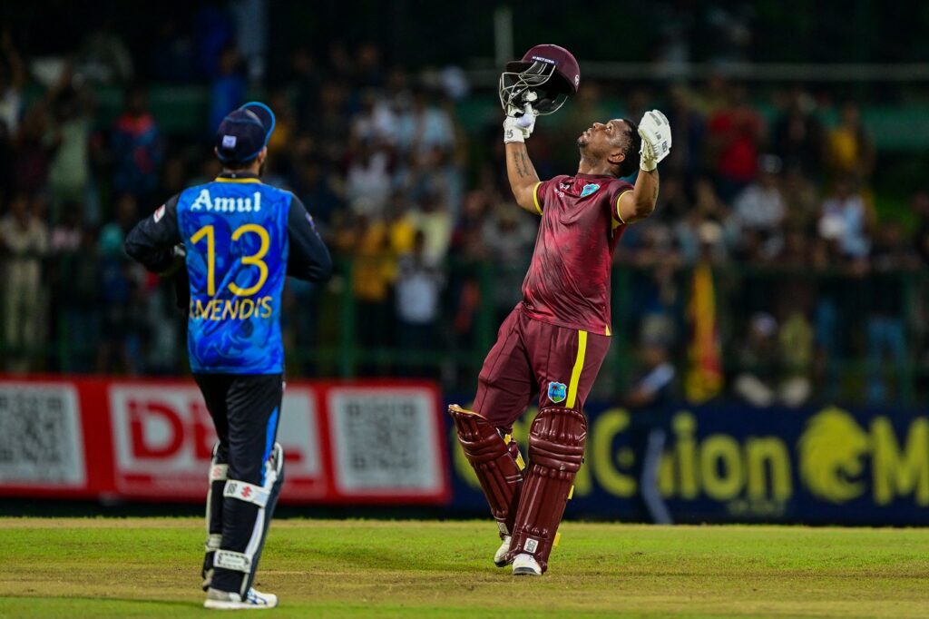 Lewis' 61-ball century trumps Kusal's 19-ball fifty in 23-over shootout