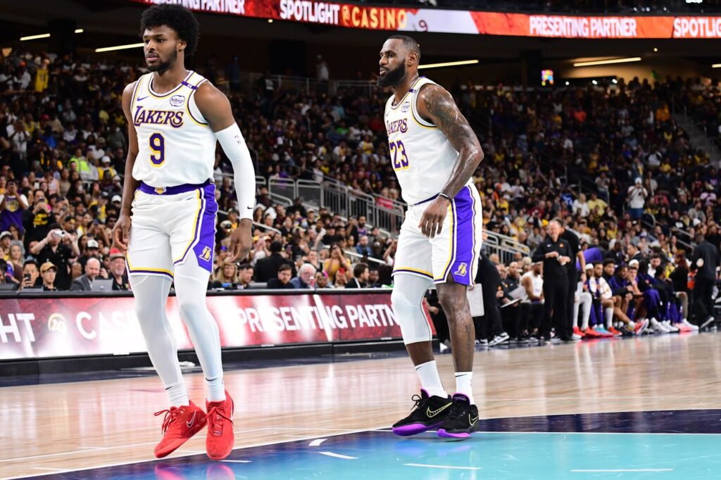 Open Thread: LeBron and Bronny James become first father/son duo to play together