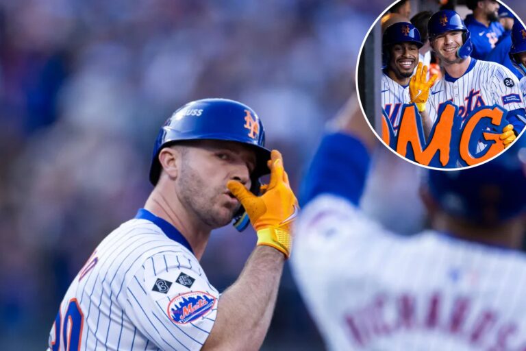 Pete Alonso pushes off free agency questions in style with monster Game 5