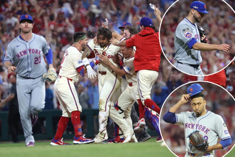 Phillies answer Mets’ ninth-inning magic with Nick Castellanos walk-off to tie NLDS