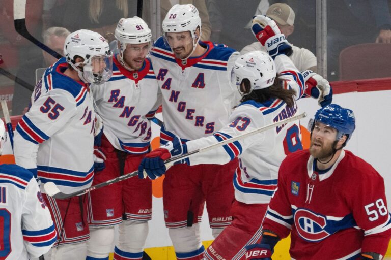 Rangers demolish Canadiens with seven-goal frenzy as point streak hits six games