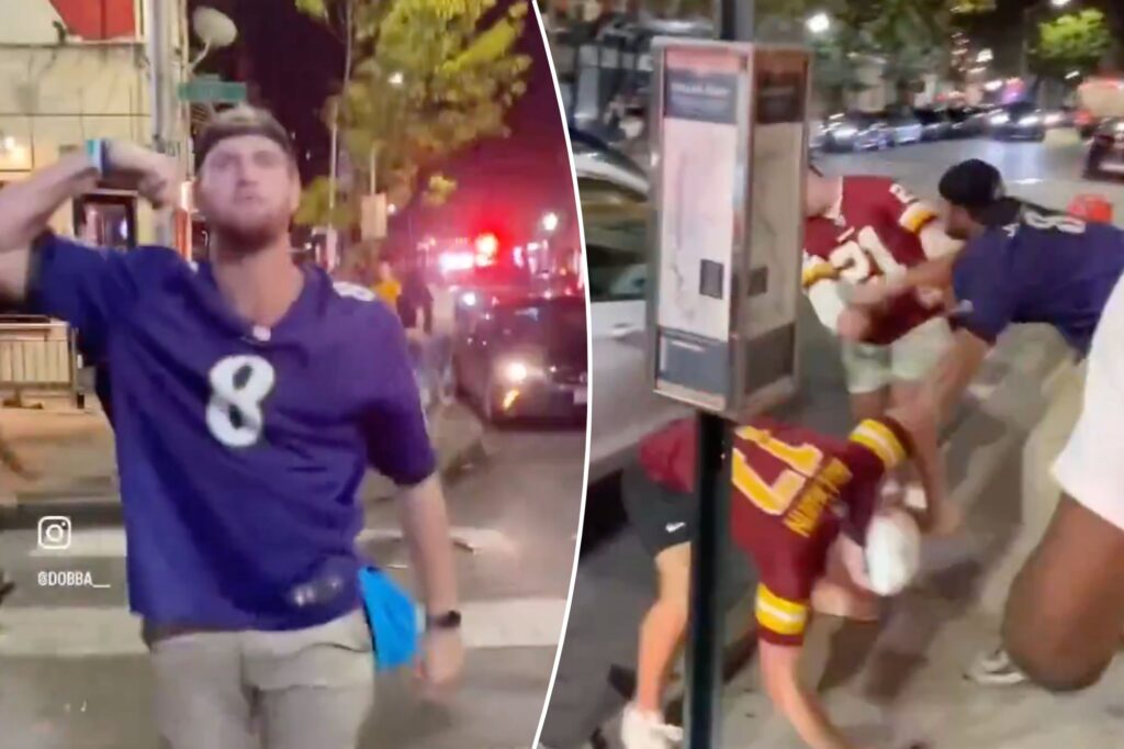 Ravens fan who allegedly attacked Commanders fans in brutal video fired from job as police investigate