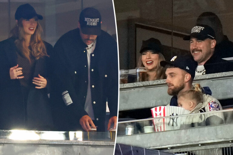Taylor Swift and Travis Kelce keep a low profile at Game 1 of the Yankees-Guardians ALCS