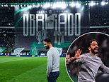 A monstrous tifo and heartfelt goodbye as Ruben Amorim leaves for Man United a Sporting icon - after Portuguese giants thrash Man City in home farewell