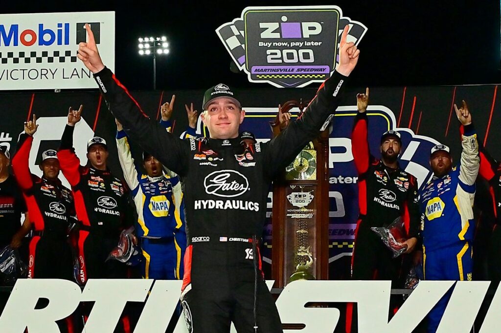Eckes and Gray clash for the win and at Victory Lane in wild NASCAR Truck finish