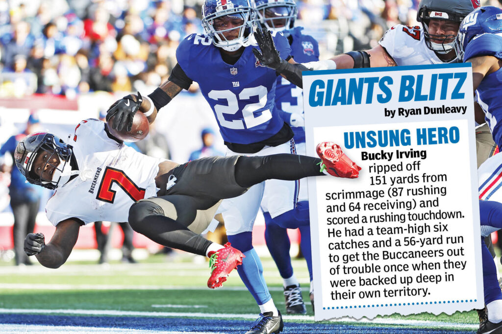 Heroes, zeros from Giants’ loss to Buccaneers: Bucky Irving couldn’t be stopped