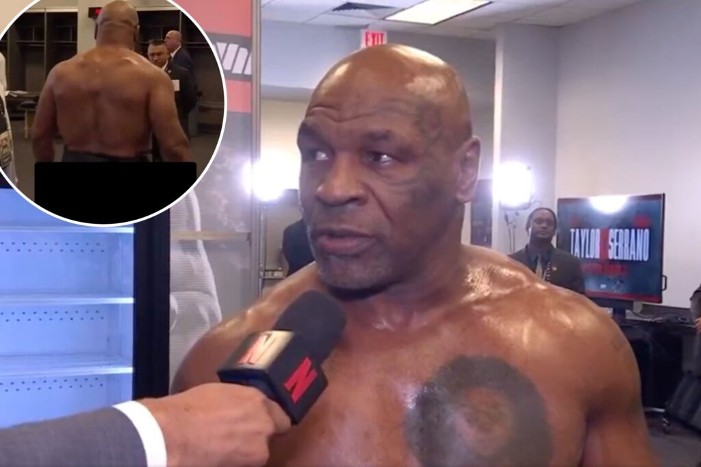Netflix gave viewers a shot of Mike Tyson’s bare butt in pre-fight interview
