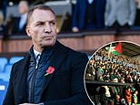 Poppy-wearing Celtic boss Brendan Rodgers awkwardly struggles to answer questions on his team's fans after they chanted pro-IRA songs during Remembrance Sunday silence